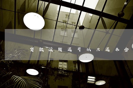 贷款没钱还可以只还本金 贷款没钱还可以只还本金