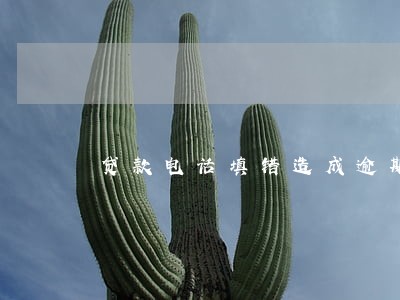 贷款电话填错造成逾期 贷款电话填错造成逾期
