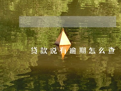 贷款说有逾期怎么查 贷款说有逾期怎么查