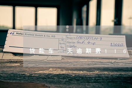 贷款车一天逾期费116 贷款车一天逾期费116