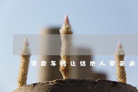 贷款车转让给他人带来逾期 贷款车转让给他人带来逾期