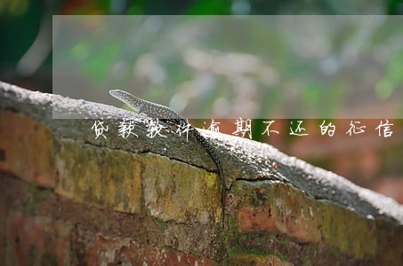 贷款软件逾期不还的征信问题 贷款软件逾期不还的征信问题
