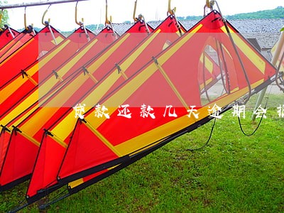 贷款还款几天逾期会报征信 贷款还款几天逾期会报征信