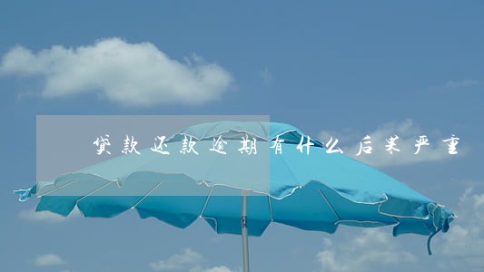 贷款还款逾期有什么后果严重 贷款还款逾期有什么后果严重