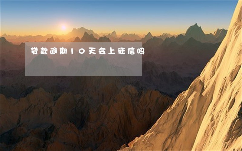 贷款逾期10天会上征信吗 贷款逾期10天会上征信吗