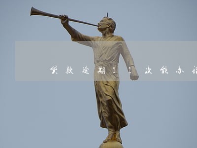 贷款逾期11次能办理房贷吗 贷款逾期11次能办理房贷吗