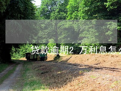 贷款逾期2万利息怎么算 贷款逾期2万利息怎么算