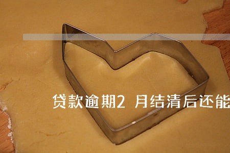 贷款逾期2月结清后还能做按揭吗