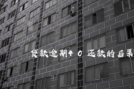 贷款逾期40还款的后果 贷款逾期40还款的后果
