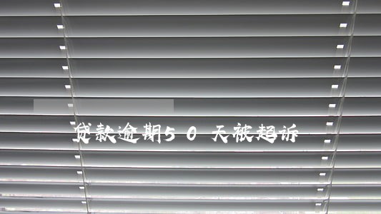 贷款逾期50天被起诉 贷款逾期50天被起诉