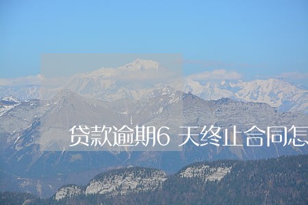 贷款逾期6天终止合同怎么办 贷款逾期6天终止合同怎么办