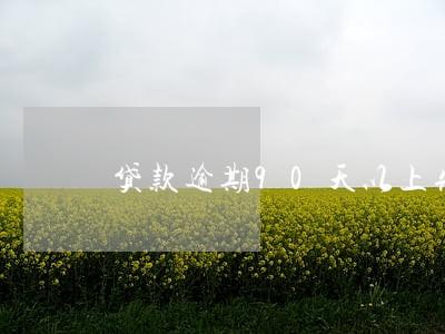 贷款逾期90天以上先抵充本金 贷款逾期90天以上先抵充本金