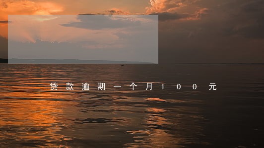 贷款逾期一个月100元 贷款逾期一个月100元