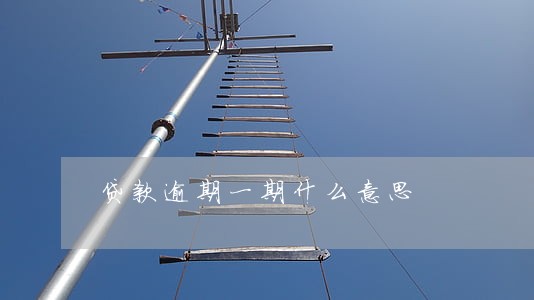 贷款逾期一期什么意思 贷款逾期一期什么意思