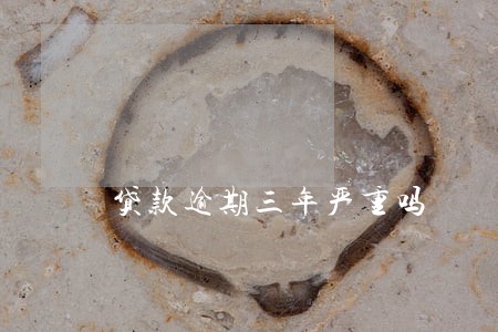 贷款逾期三年严重吗 贷款逾期三年严重吗