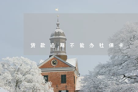 贷款逾期不能办社保卡