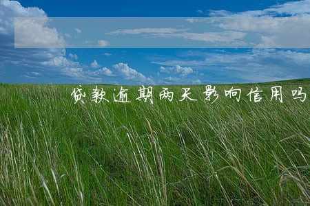 贷款逾期两天影响信用吗 贷款逾期两天影响信用吗