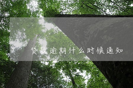 贷款逾期什么时候通知 贷款逾期什么时候通知