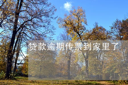 贷款逾期传票到家里了 贷款逾期传票到家里了