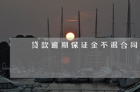 贷款逾期保证金不退合同书