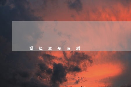 贷款逾期协调 贷款逾期协调