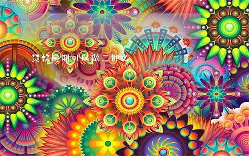 贷款逾期可以做二押么 贷款逾期可以做二押么