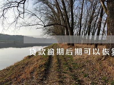 贷款逾期后期可以恢复吗 贷款逾期后期可以恢复吗