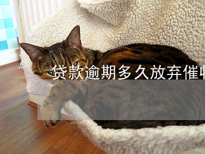 贷款逾期多久放弃催收 贷款逾期多久放弃催收
