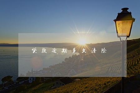 贷款逾期多久清除