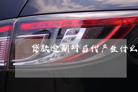 贷款逾期对后代产生什么影响 贷款逾期对后代产生什么影响