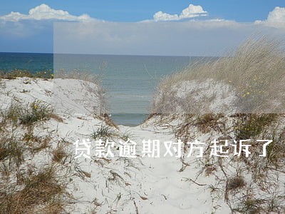 贷款逾期对方起诉了 贷款逾期对方起诉了