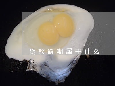 贷款逾期属于什么 贷款逾期属于什么
