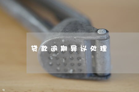 贷款逾期异议处理 贷款逾期异议处理