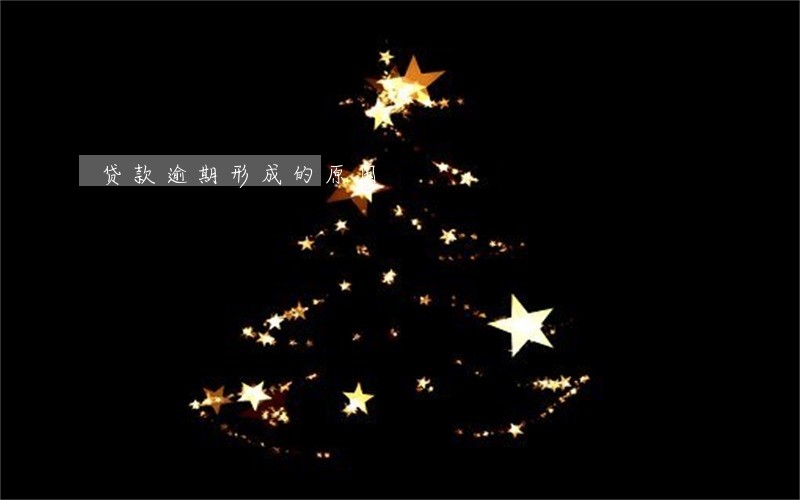 贷款逾期形成的原因