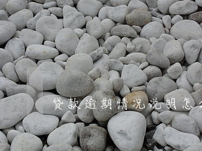 贷款逾期情况说明怎么写6 贷款逾期情况说明怎么写6