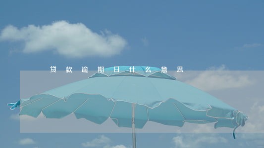 贷款逾期日什么意思 贷款逾期日什么意思