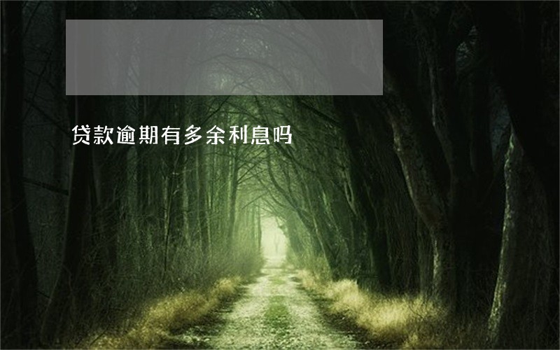 贷款逾期有多余利息吗 贷款逾期有多余利息吗