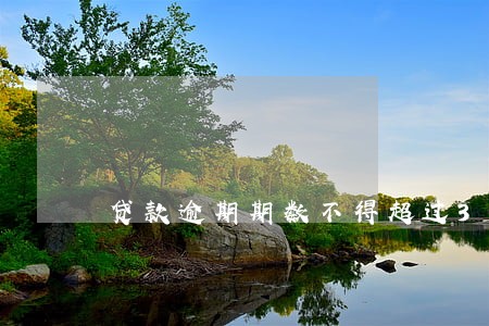 贷款逾期期数不得超过3期 贷款逾期期数不得超过3期