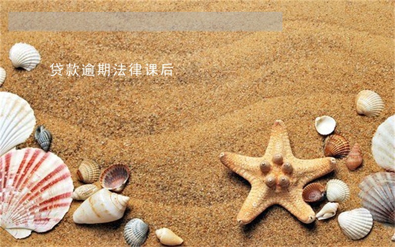 贷款逾期法律课后 贷款逾期法律课后