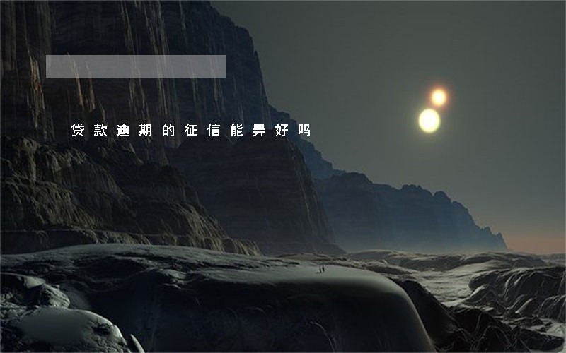 贷款逾期的征信能弄好吗 贷款逾期的征信能弄好吗