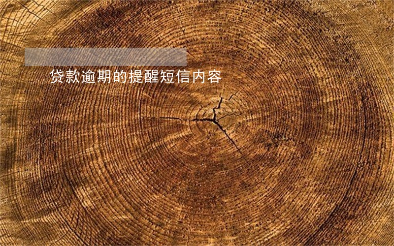 贷款逾期的提醒短信内容 贷款逾期的提醒短信内容