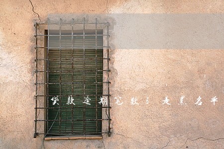 贷款逾期笔数5是黑名单 贷款逾期笔数5是黑名单
