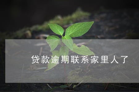 贷款逾期联系家里人了