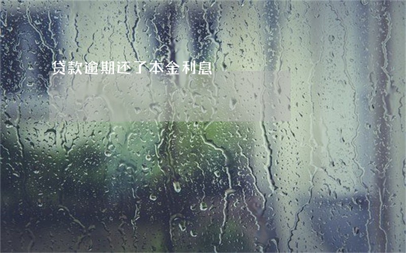 贷款逾期还了本金利息 贷款逾期还了本金利息