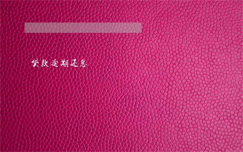 贷款逾期还息 贷款逾期还息