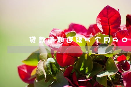 贷款逾期连续5个月90天 贷款逾期连续5个月90天