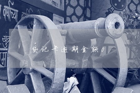 贷记卡逾期金额0 贷记卡逾期金额0