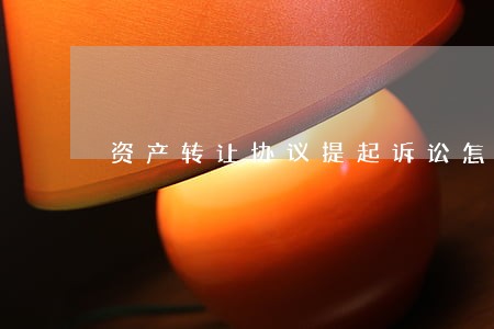 资产转让协议提起诉讼怎么写 资产转让协议提起诉讼怎么写