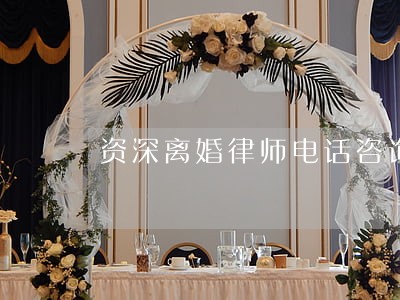 资深离婚律师电话咨询 资深离婚律师电话咨询