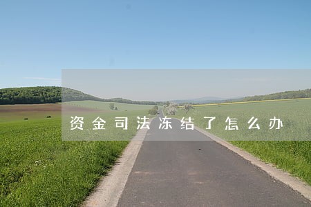 资金司法冻结了怎么办 资金司法冻结了怎么办